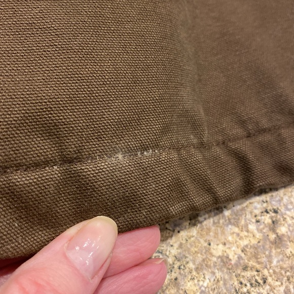 SAFTBAK Brown Fleece Lined Canvas Zip Work Coat Jacket Large Workwear / Utility - Picture 13 of 17